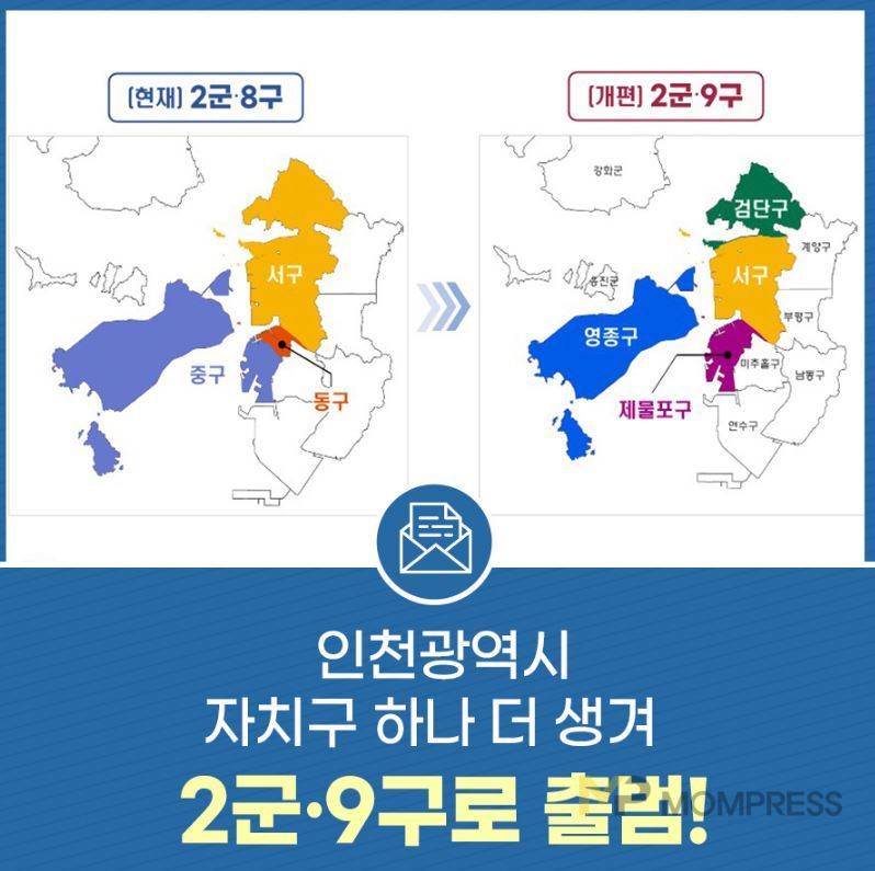 26년 7월 부터 인천광역시 2군 9구로 출범